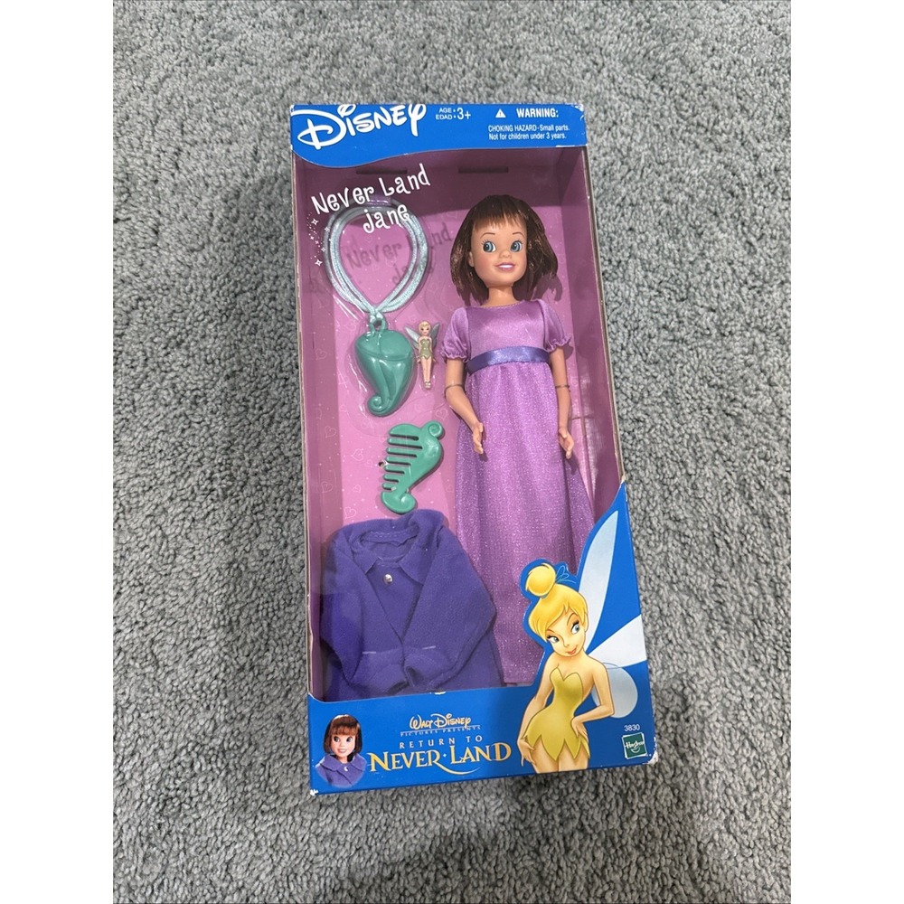 Disney Return To Neverland Jane Doll Rare Disney 2002 NIB Factory Sealed NEW
